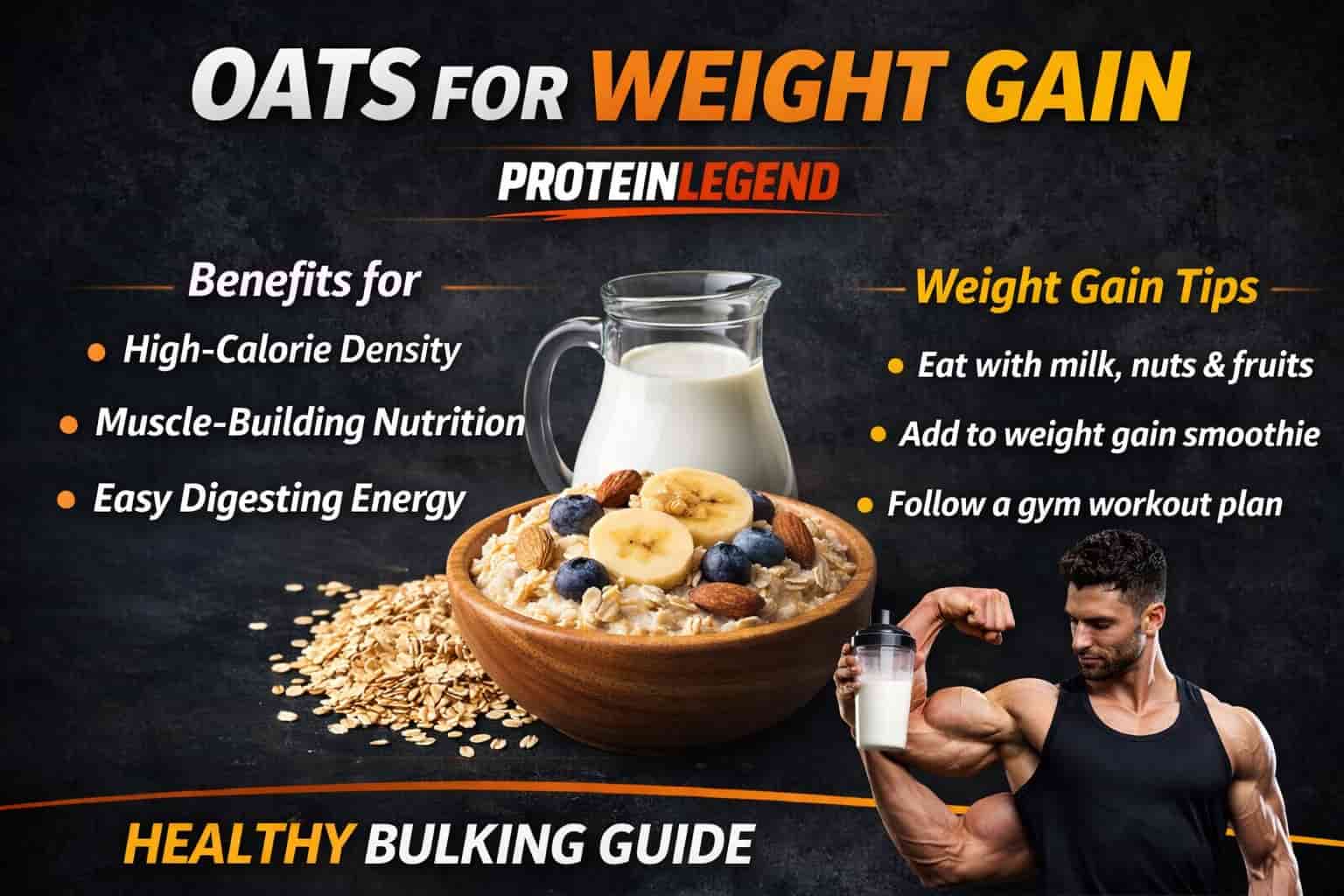 Oats for Weight Gain – Best Oatmeal Diet Plan for Healthy Bulking