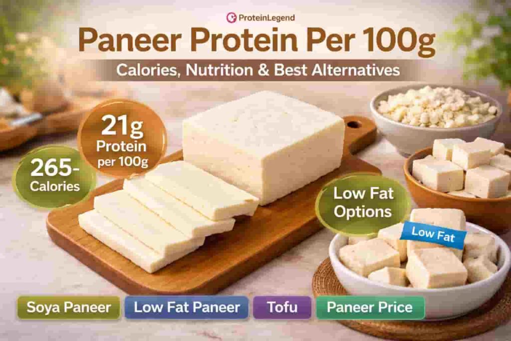 paneer protein per 100g